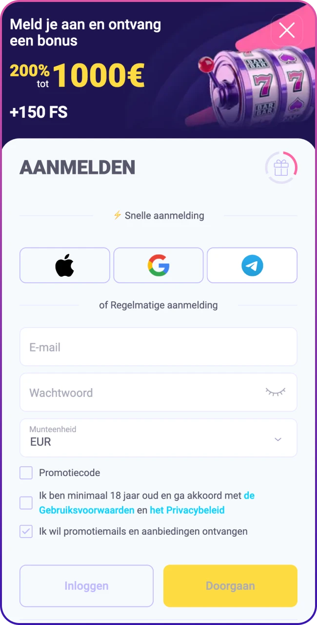 Registreer je eenvoudig via de Android app Lalabet.