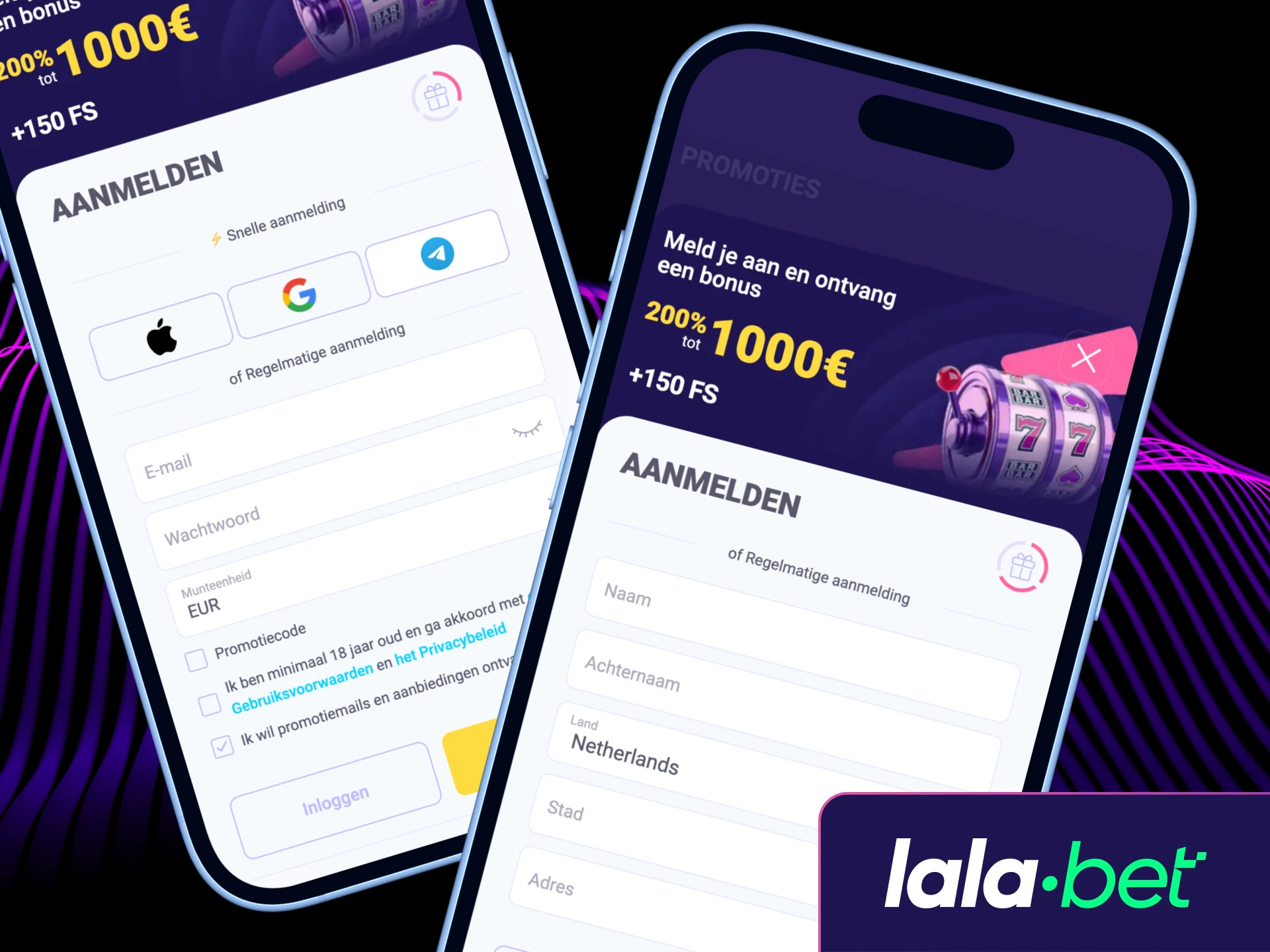 Registreer snel en start met spelen bij Lalabet.