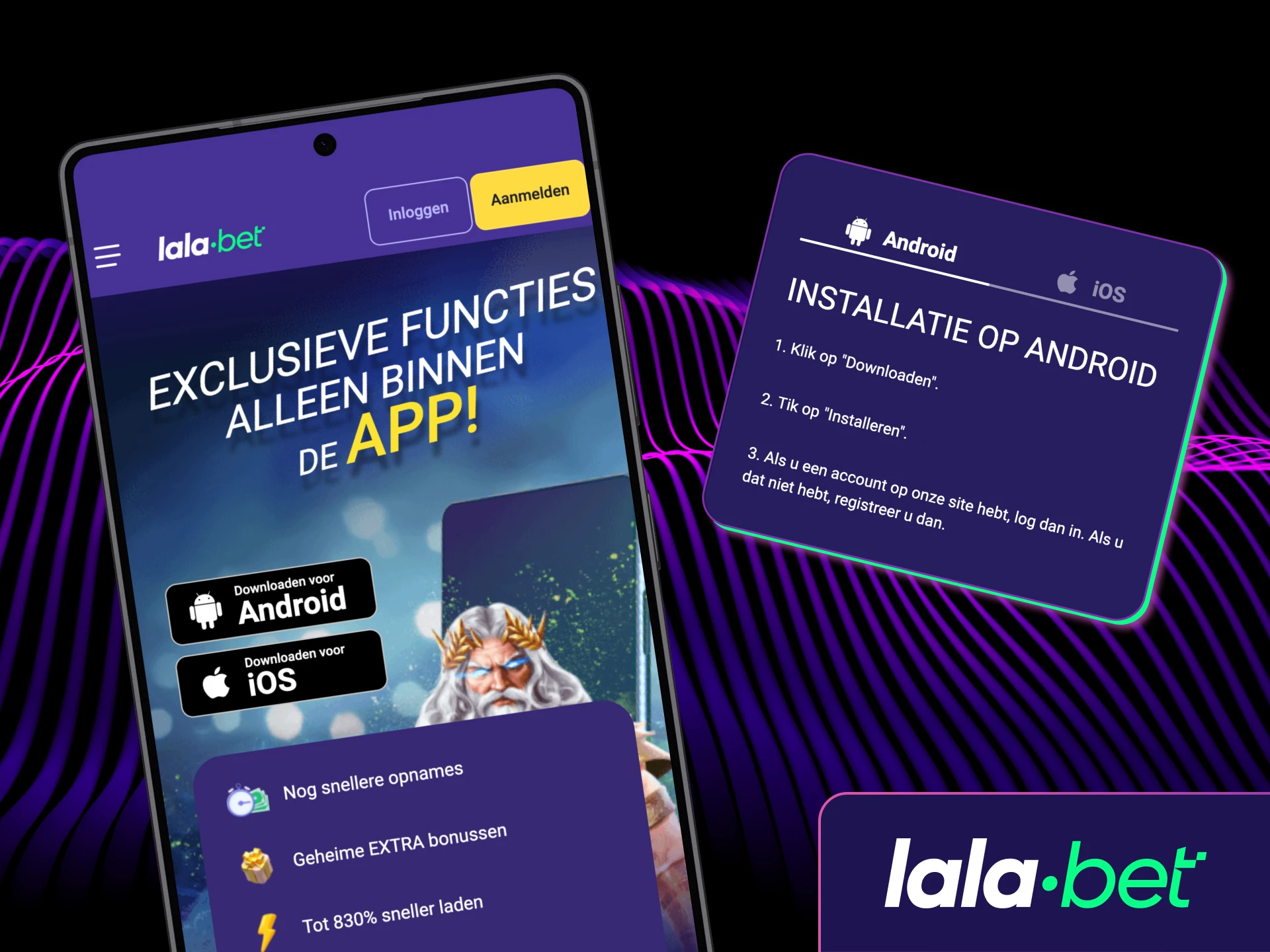 Speel overal met de Android app van Lalabet.