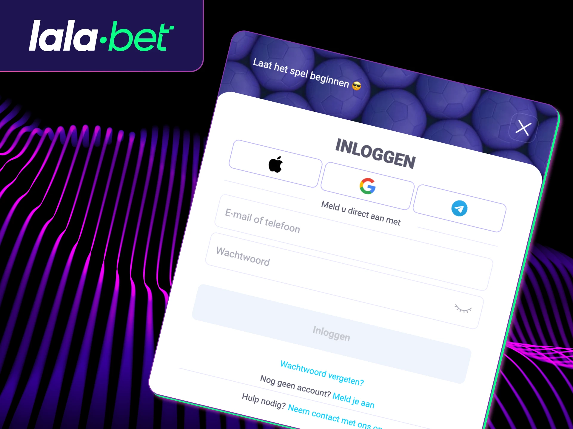 Leer snel inloggen bij Lalabet en speel direct.