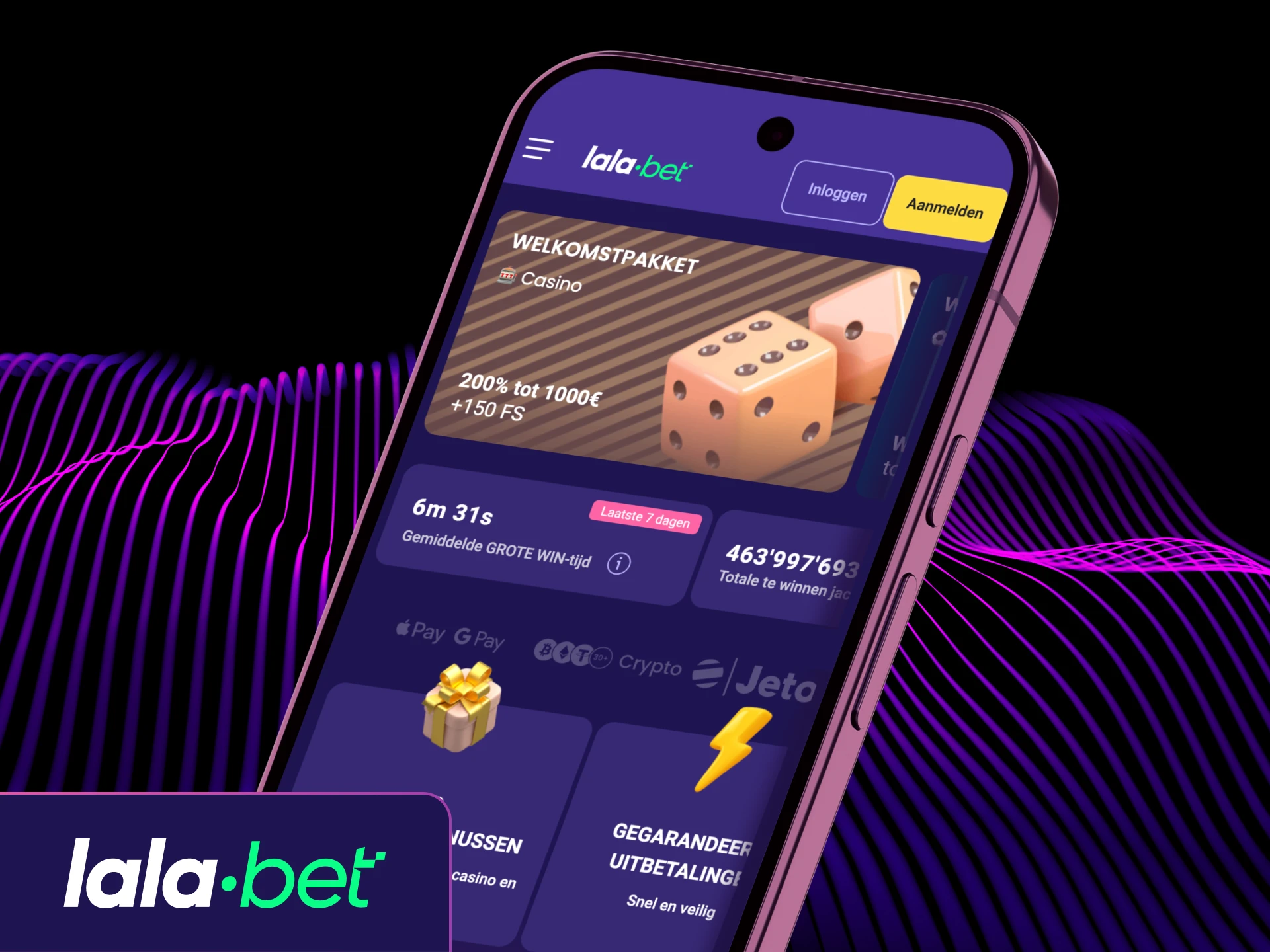 Geniet van een mobiele casino ervaring bij Lalabet.
