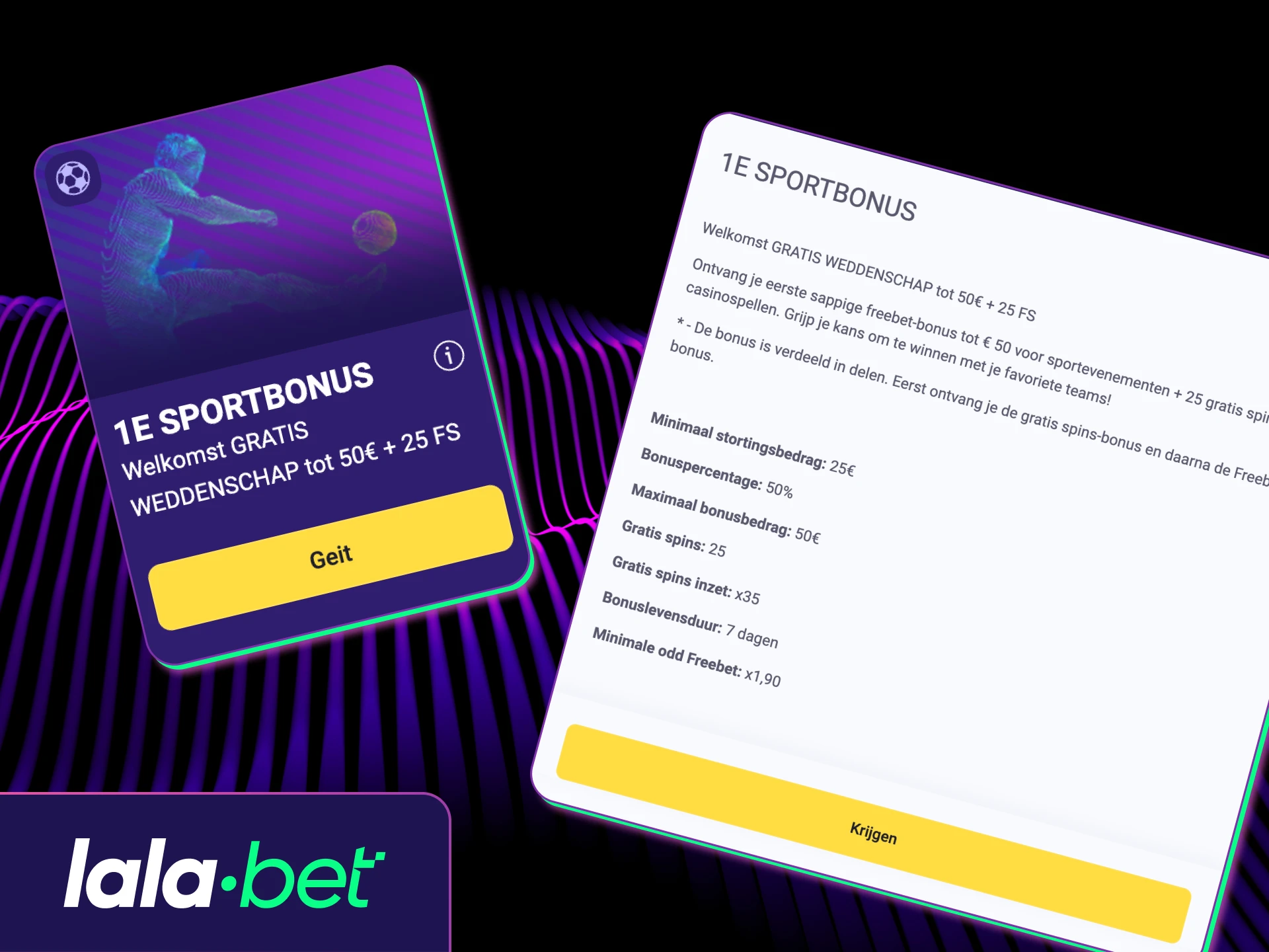 Ontvang een sportsbook bonusprogramma bij Lalabet.