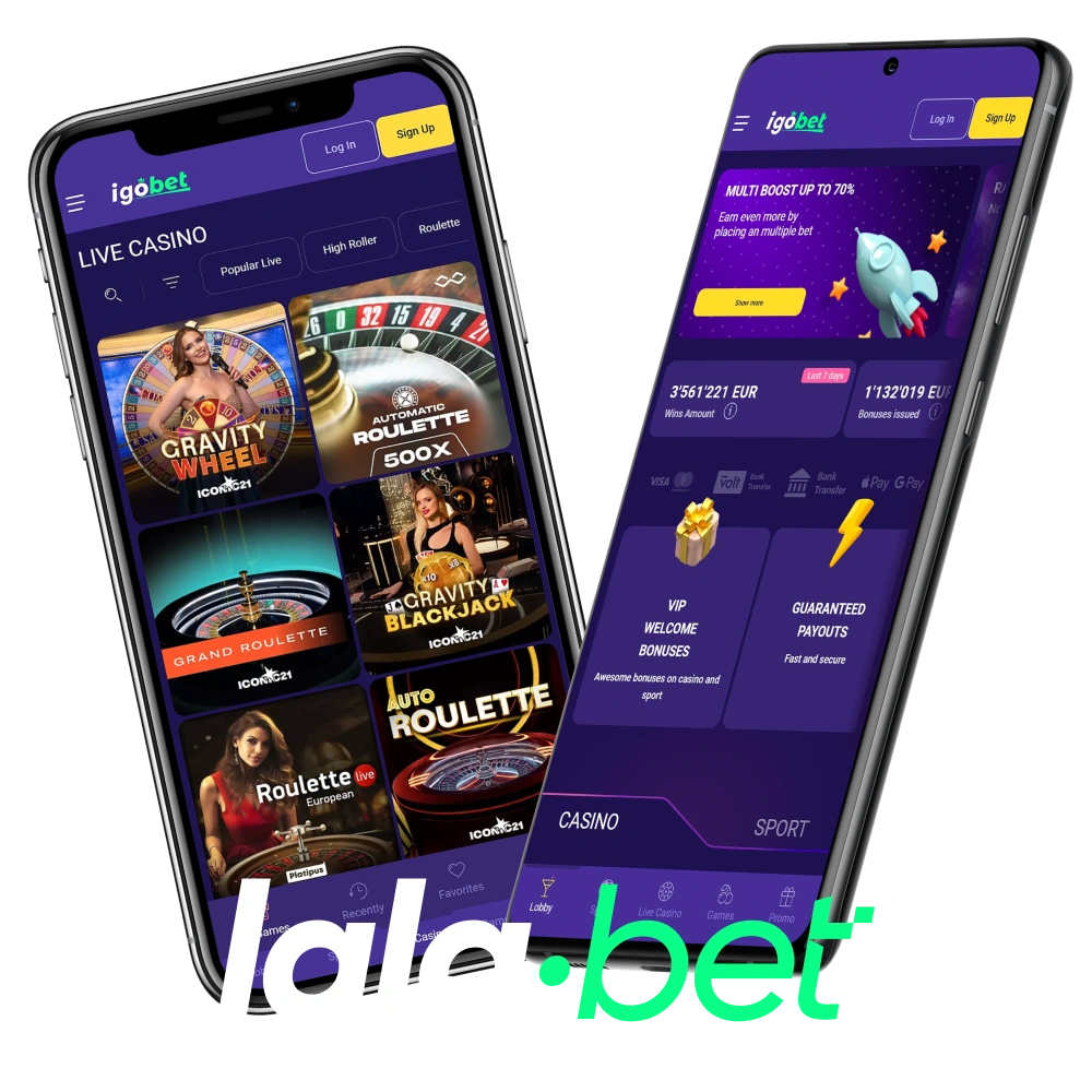 Download de officiële Lalabet-app voor Android en iOS en geniet van sportweddenschappen en casinospellen.