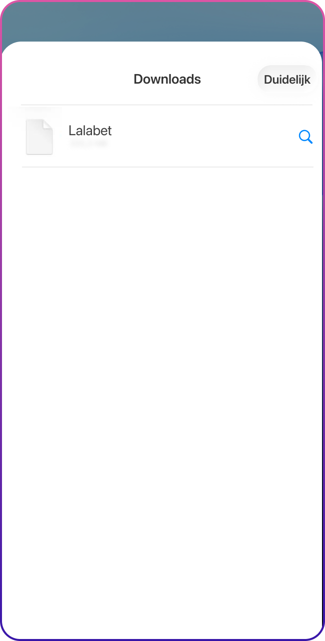 Volg de eenvoudige iOS-instructies en open het bestand om de Lalabet app succesvol te installeren.