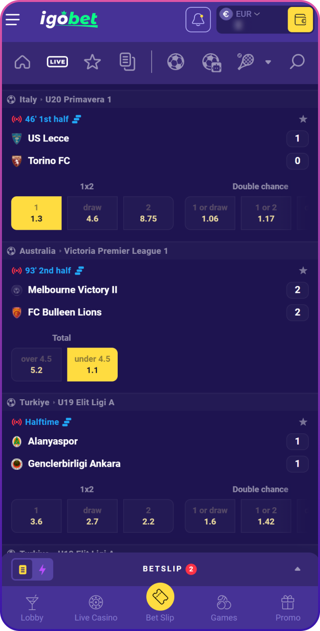 Selecteer uw voorspellingen en voeg markten toe bij Lalabet.