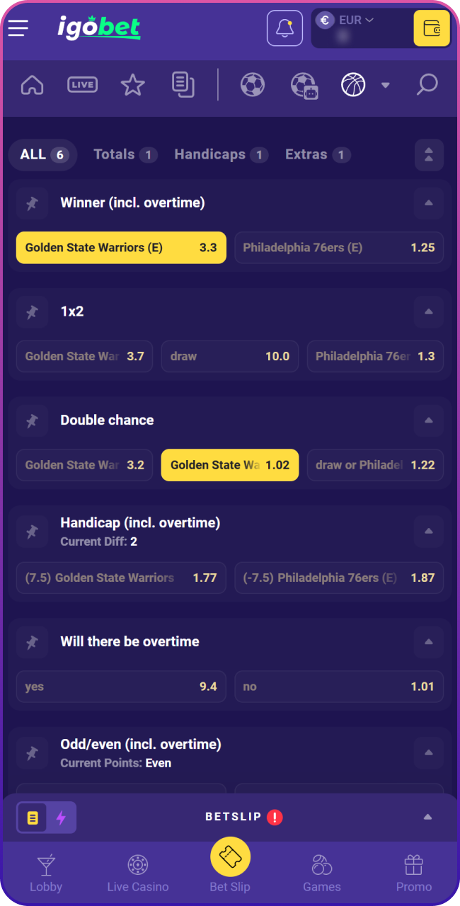 Vergelijk de odds en tik op de quotering om je voorspelling direct aan je Lalabet betslip toe te voegen.