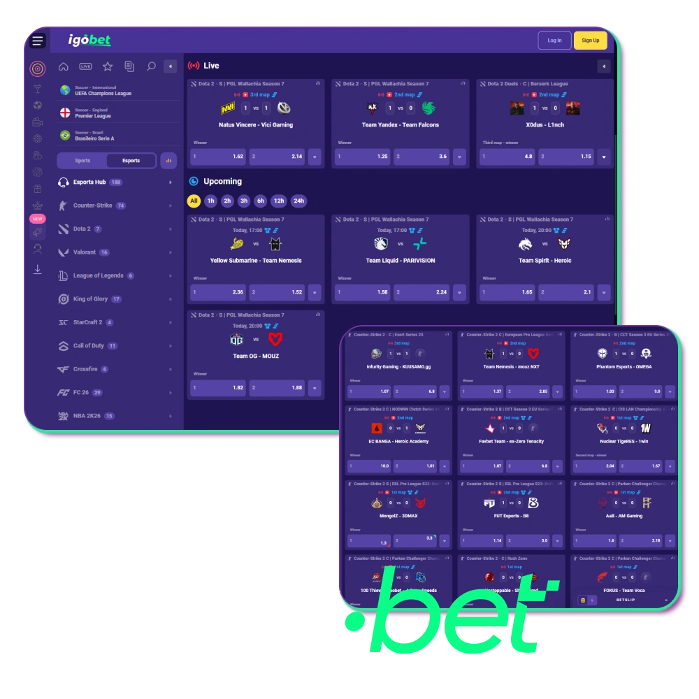 Ontdek de dynamische wereld van esports bij Lalabet met markten voor CS2, Dota 2 en League of Legends.