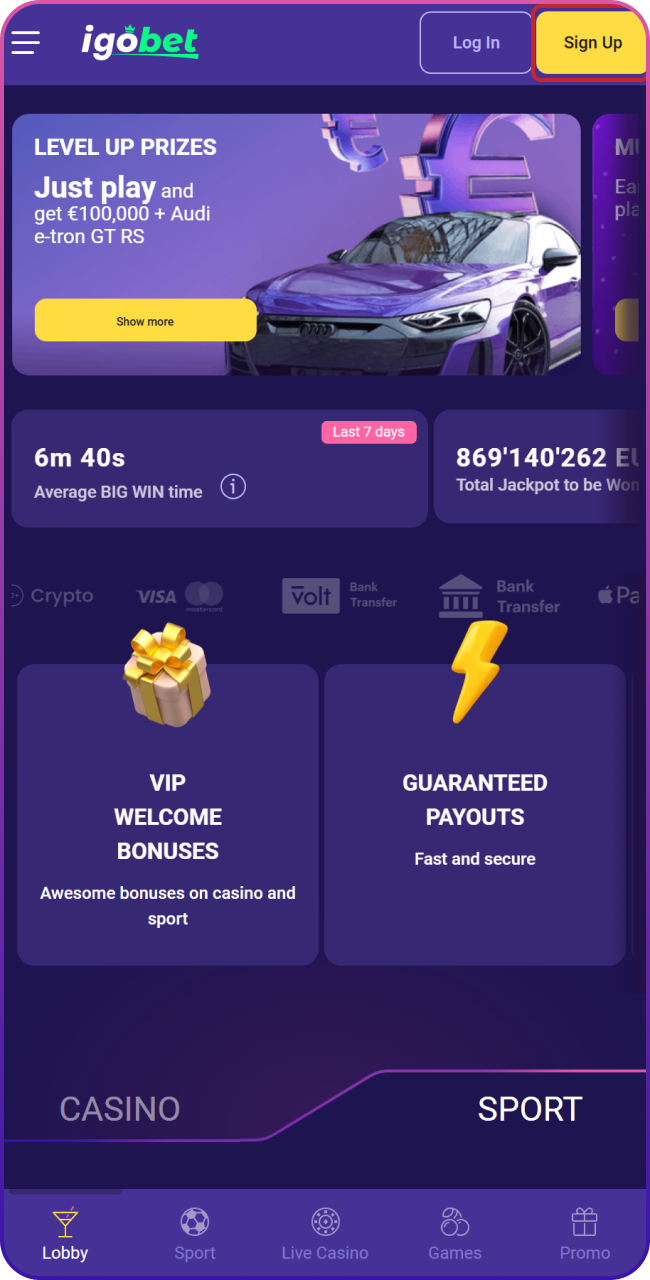 Voltooi het registratieformulier en maak een account aan bij Lalabet om toegang te krijgen tot alle esports-markten.