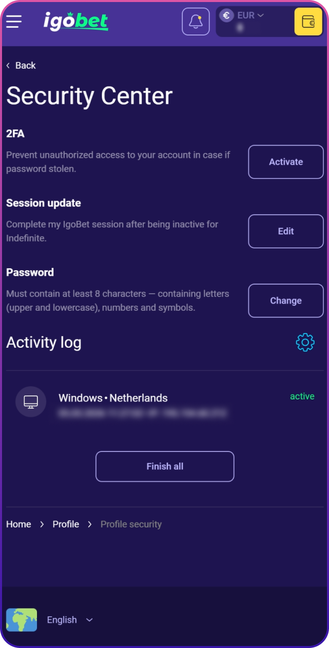 Voer de gelaatscontrole uit door een selfie te maken voor je Lalabet accountverificatie.