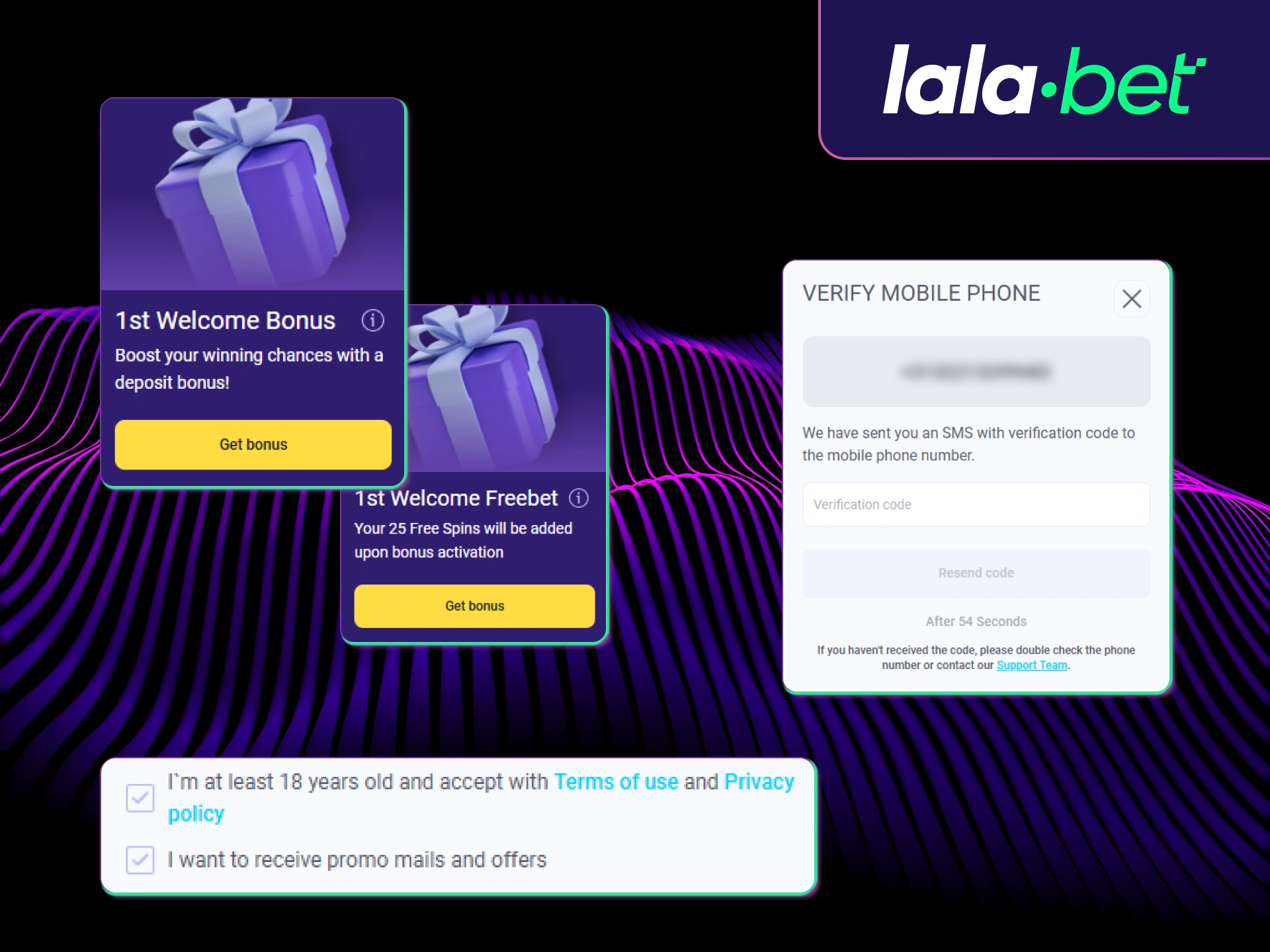 Lees de volledige regels en voorwaarden van Lalabet voor transparantie over bonussen en uitbetalingen.