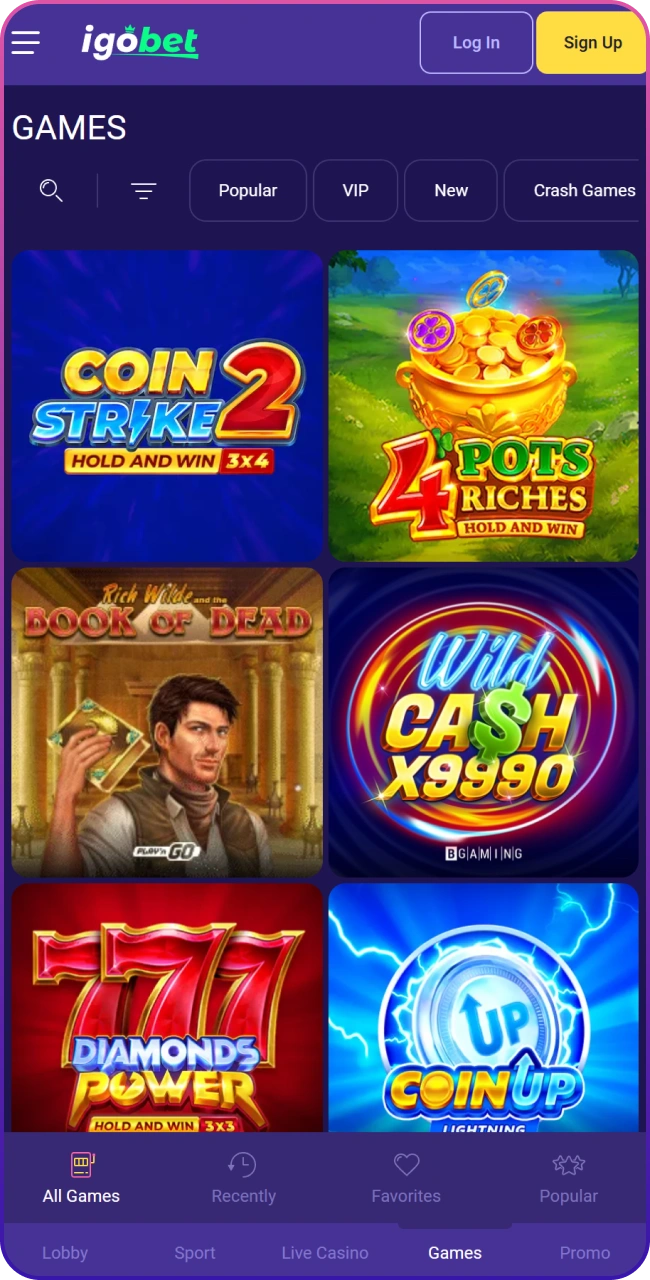 Speel de nieuwste gokkasten en tafelspellen in het Lalabet casino online.